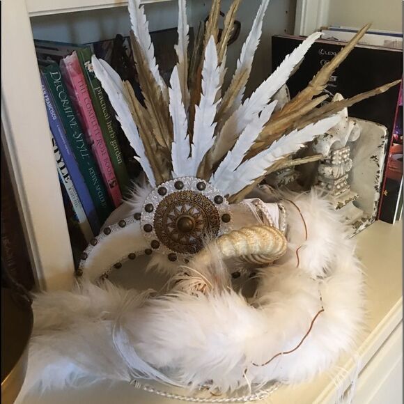 Miss G Designs Headdress Headpiece Festival Costume BurningMan Boho Tribal main image 6